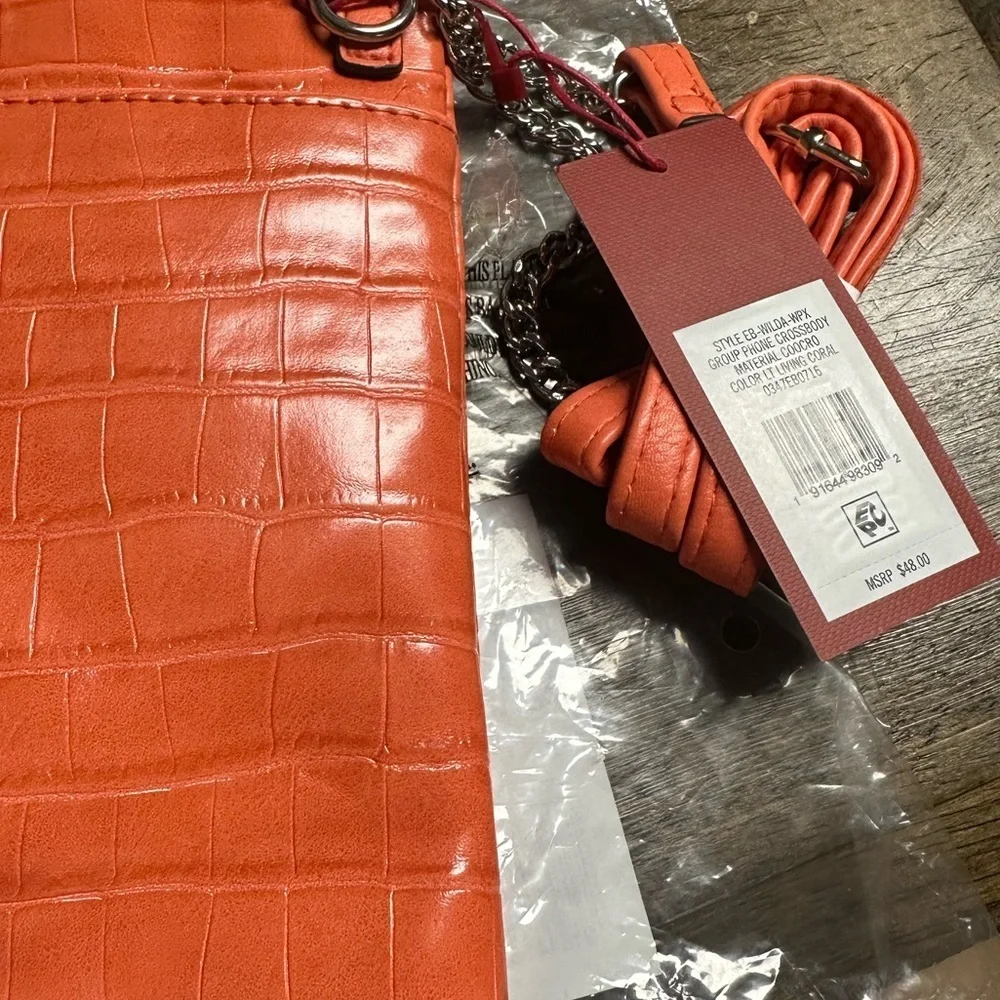 ENZO ANGIOLINI Coral Phone / Crossbody Purse Zip  $48 Versatile Crocodile